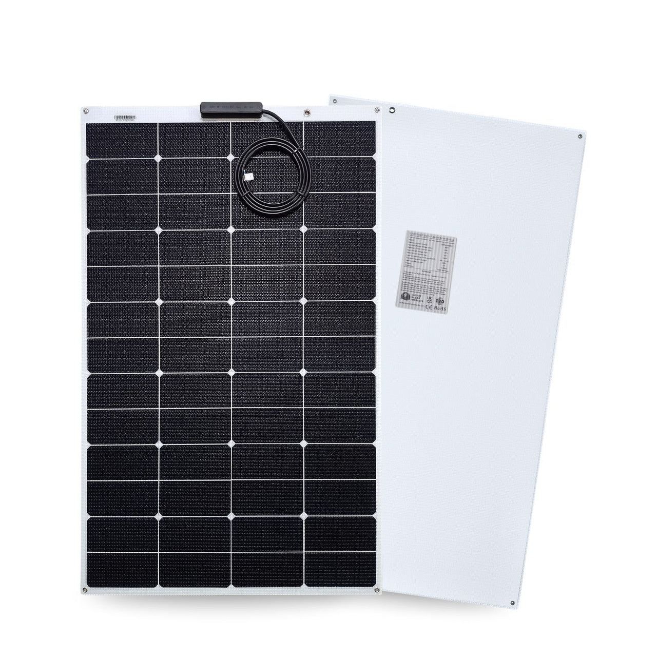 165 Watt Walkable Semi Rigid Solar Panel - Sunpower A+ Grade 24.4% Efficient Cells - 166 Cell