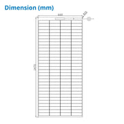 235 Watt Walkable Back Contact Solar Panels 27.4% efficient cells - dimension
