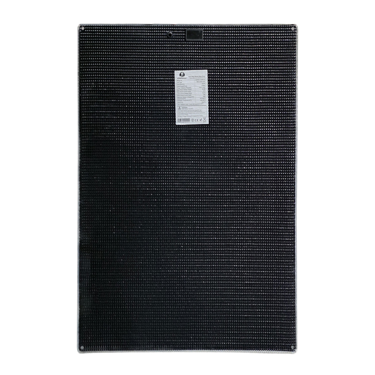 110 Watt Walkable Semi-Rigid Solar Panel PERC Cells - black background (back)