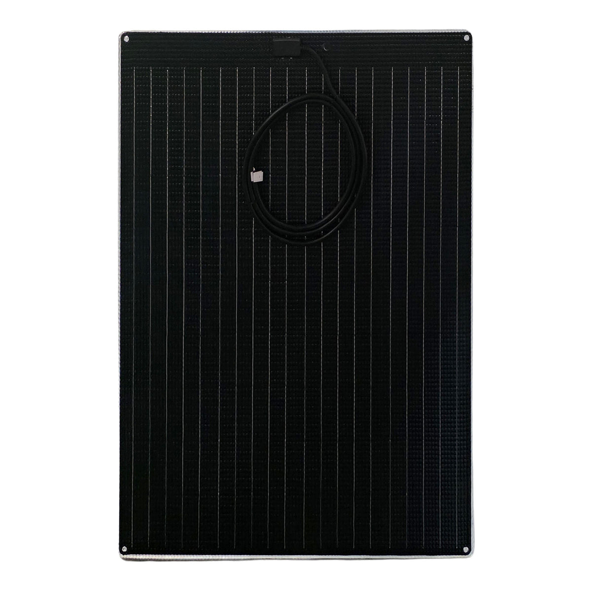 110 Watt Walkable Semi-Rigid Solar Panel PERC Cells - black background (front)