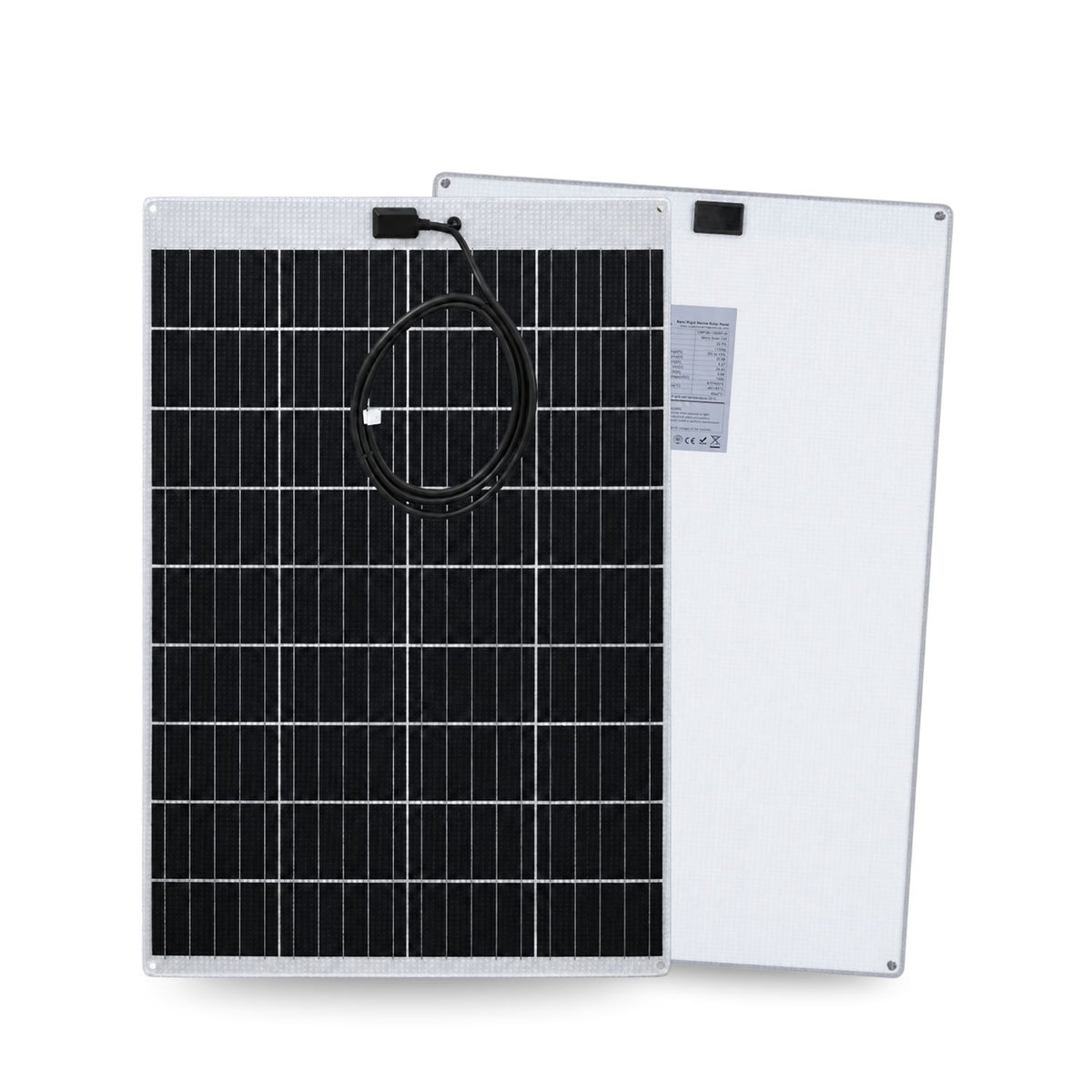 110 Watt Walkable Semi-Rigid Solar Panel PERC Cells - white background
