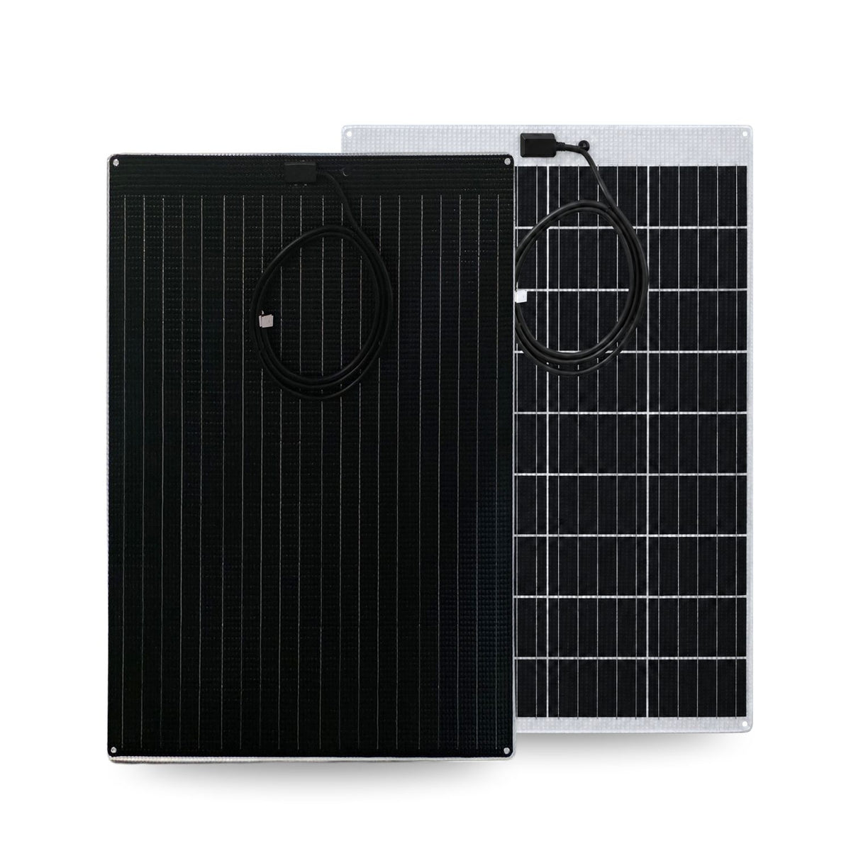110 Watt Walkable Semi-Rigid Solar Panel PERC Cells with black or white background