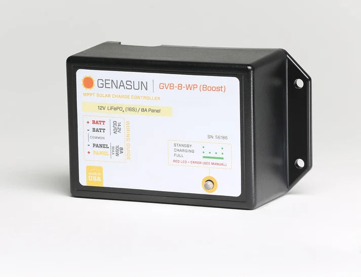 Genasun GVB-8-WP Waterproof Boost MPPT Solar Charge Controller – 12V LiFePO₄