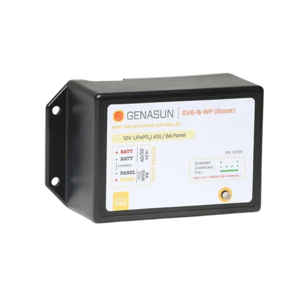 Genasun GVB-8-WP Waterproof Boost MPPT Solar Charge Controller – 12V LiFePO₄