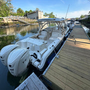 Grady-White Boat with two 100W marine solar panels installation