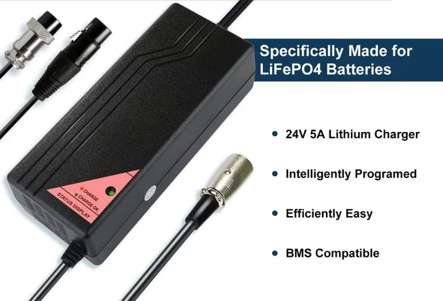 LiFePO4 Battery Charger for Mobility Vehicles