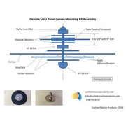 Magnetic Solar Panel Mounting Kit for canvas bimini or dodger