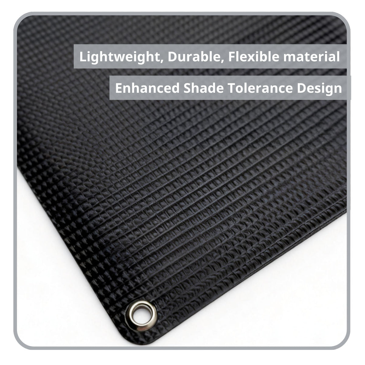 New Generation Flexible Back Contact Solar Panels 27.4% efficient cells - close up
