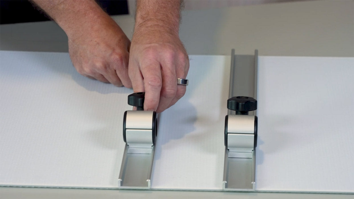 Aluminum adjustable sliding brackets for rail mounting marine solar panels