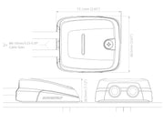 Scanstrut DS-HD10 Double Horizontal Cable Gland - Dimensions