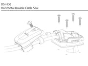 Scanstrut DS-HD6 Double Horizontal Cable Gland - Technical Drawing