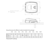 Scanstrut DS-HD6 Double Horizontal Cable Gland - Dimension