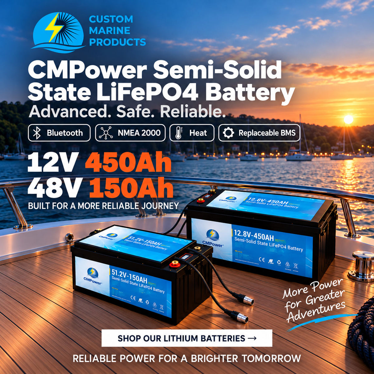 CMPower Semi-Solid State LiFePO4 Batteries