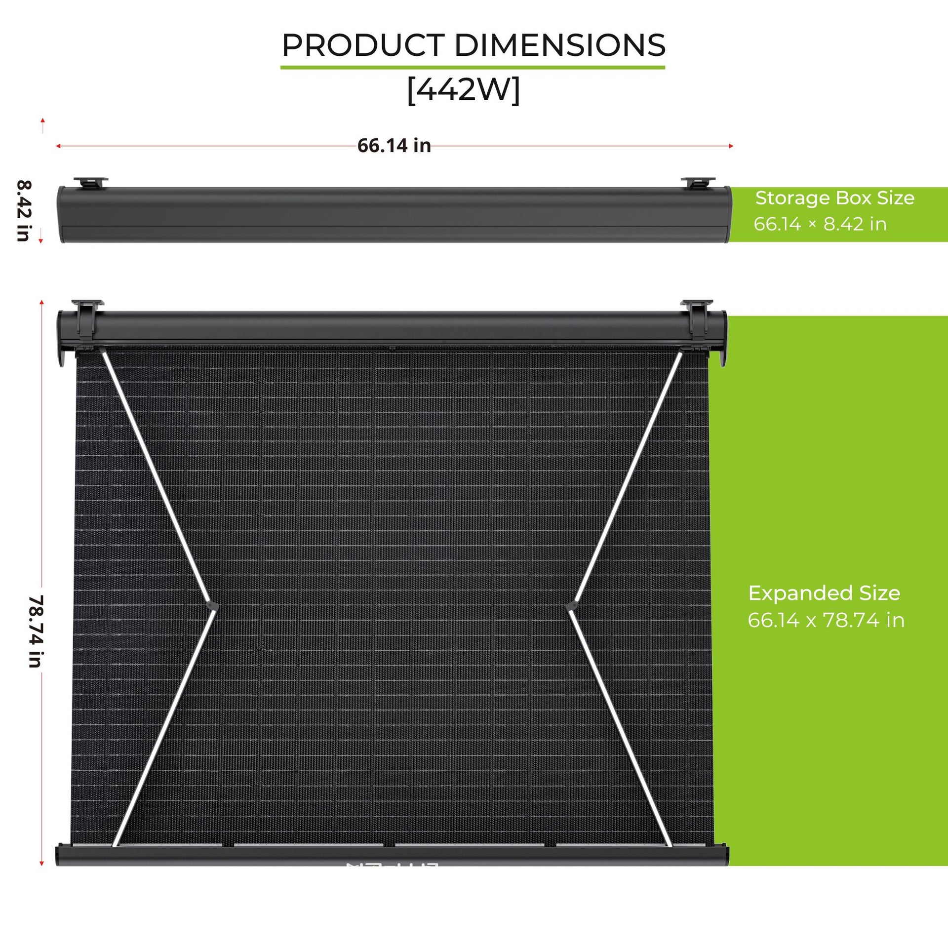 Electric Solar Awning Dimension