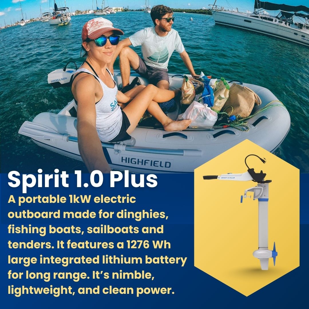 ePropulsion Spirit 1.0 Plus 3HP Electric Outboard Motor