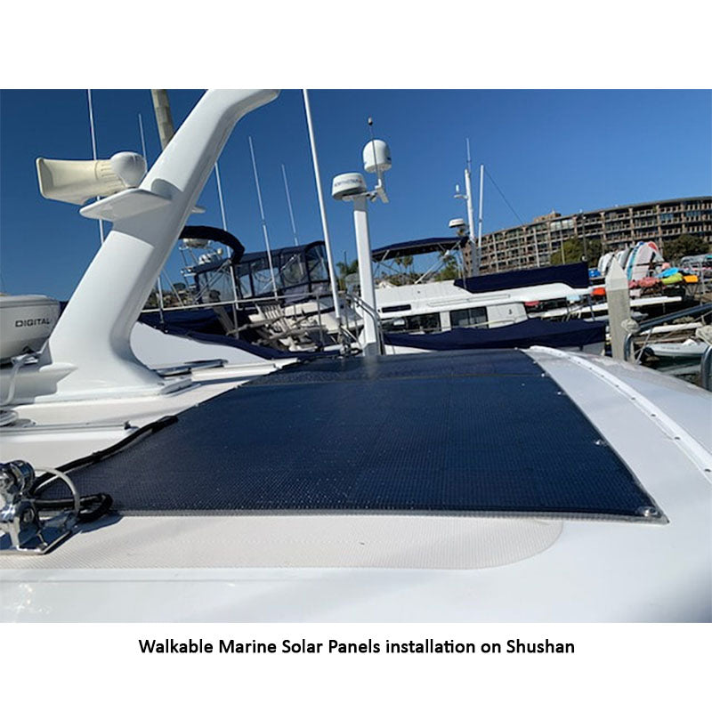 Walkable Solar Panels Installation on Shushan Boat