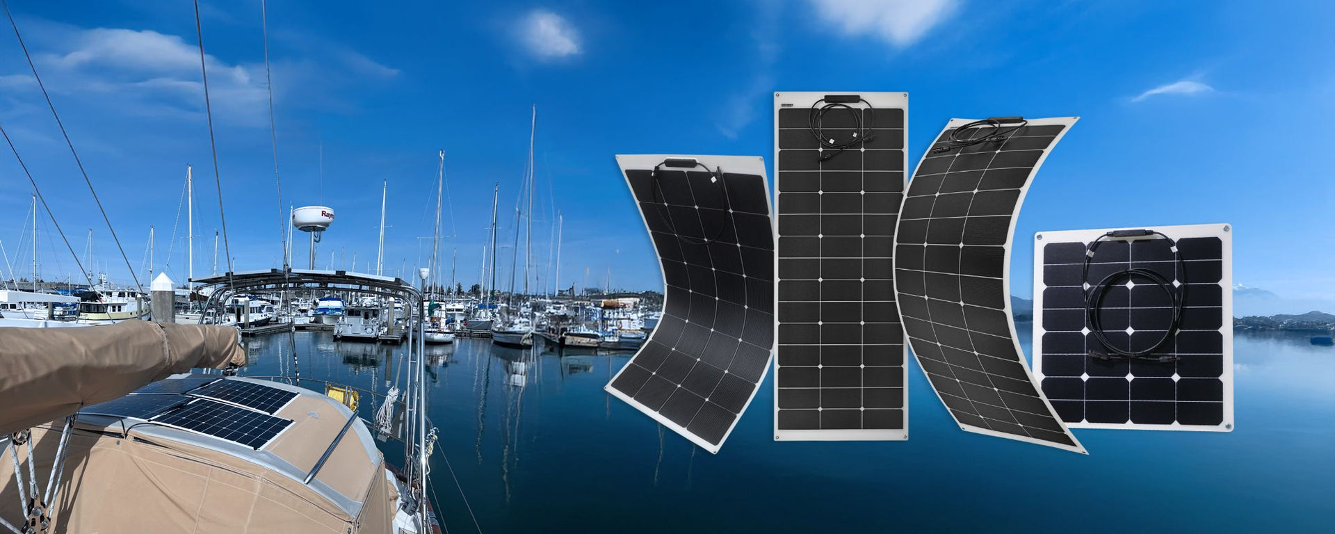 Flexible Solar Panels on Bimini Canvas Top