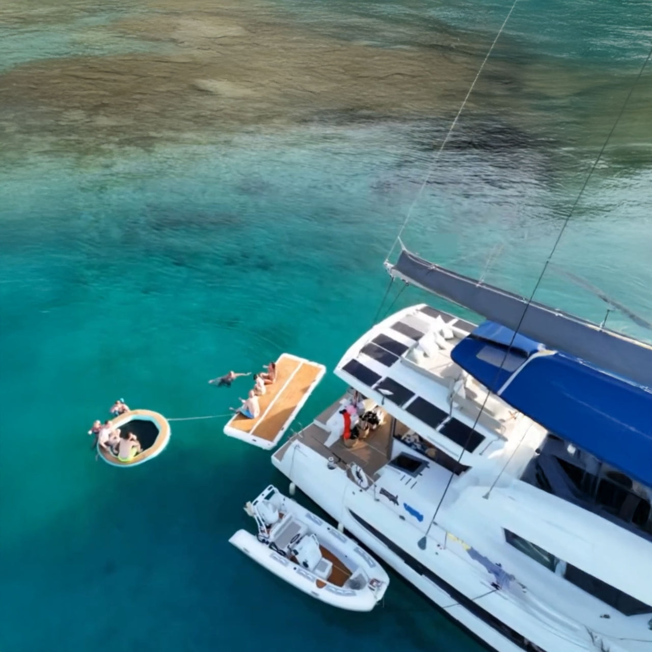 Walkable Marine Solar Panels on Catamaran