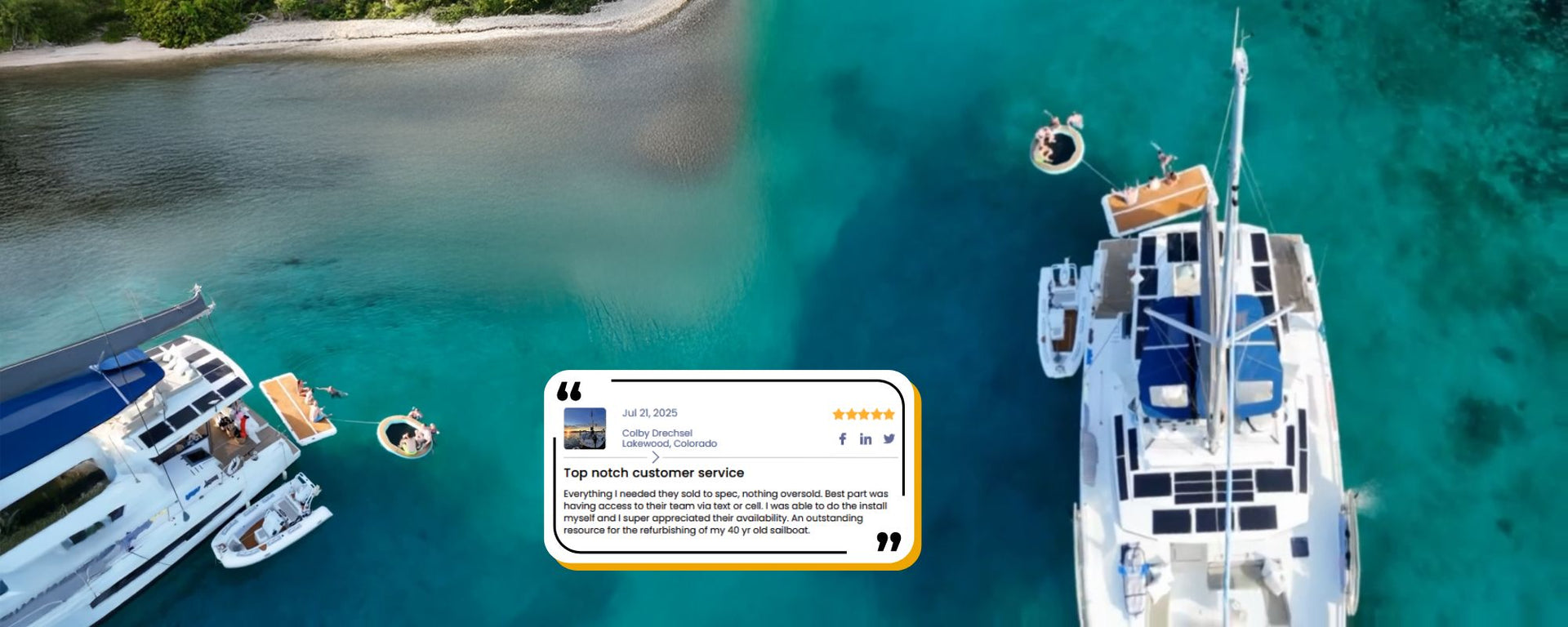 Walkable Marine Solar Panels on Catamaran