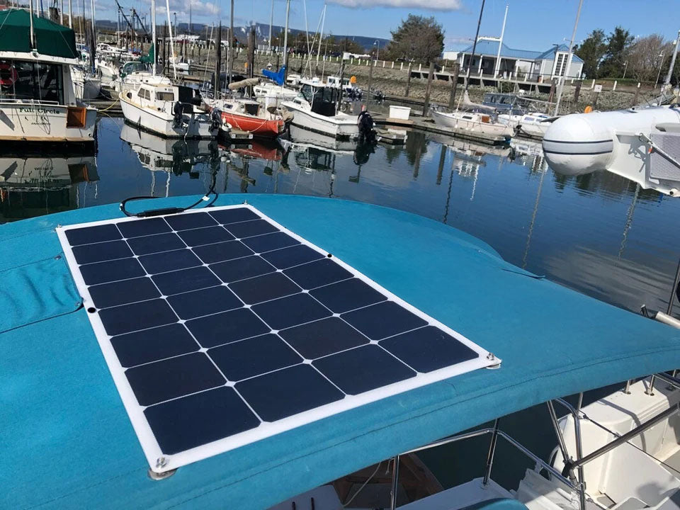 bolt+magnet kit for flexible solar panel to mount on boat bimini top