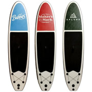 Custom branded inflatable SUP with nose graphics