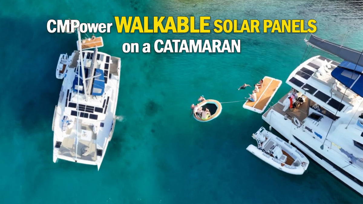 CMPower Walkable Solar Panels on Catamaran