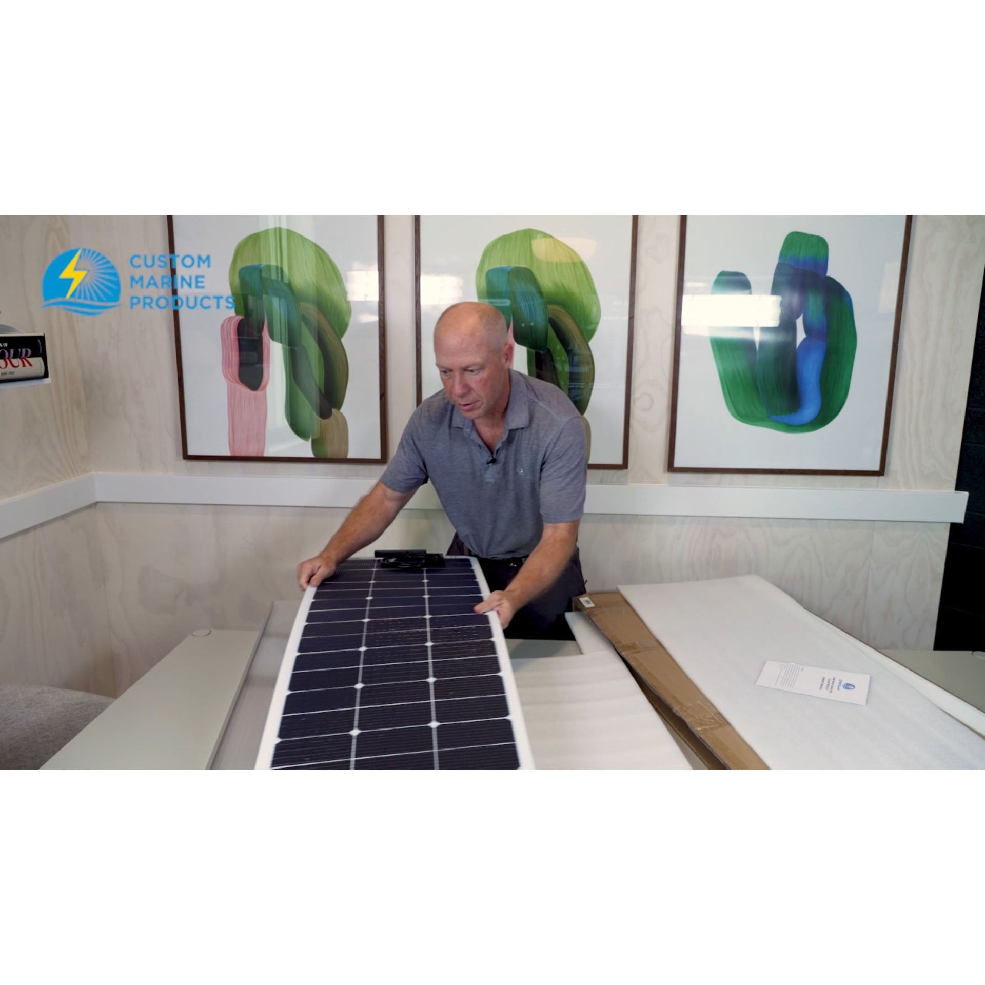 Unboxing CMPower Walkable Solar Panel with J Brackets and Polycarbonate Backing